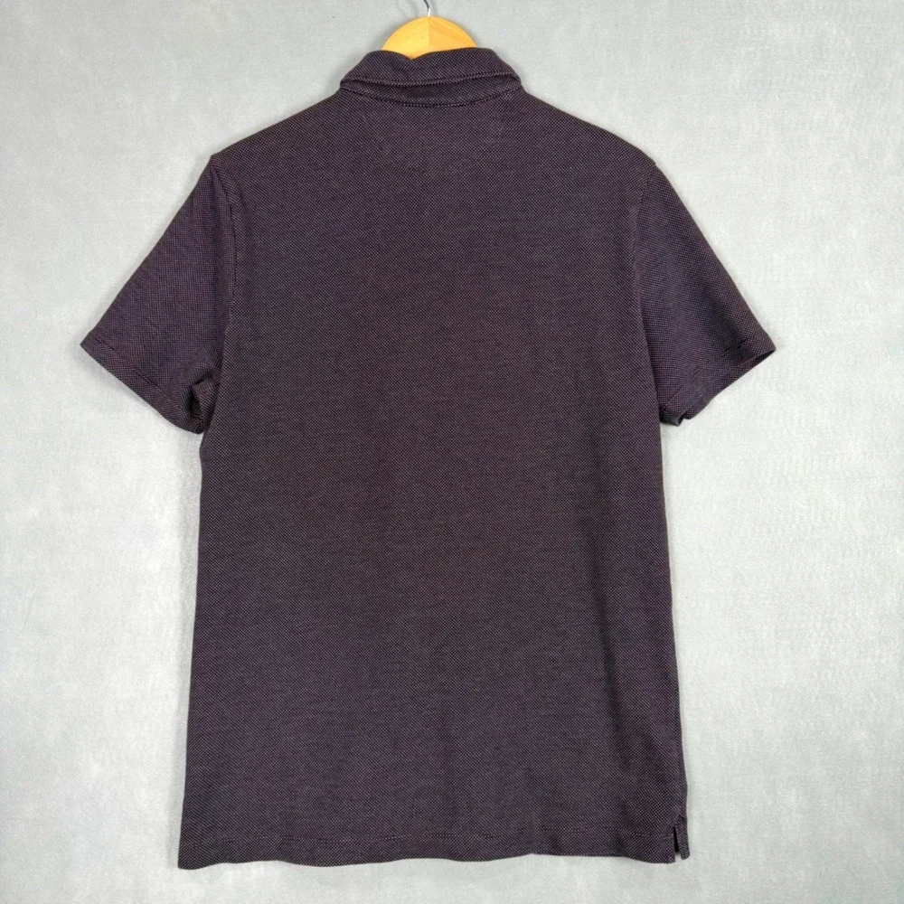 Banana Republic Polo Shirt Mens Large Purple Performance Pique Standard Fit